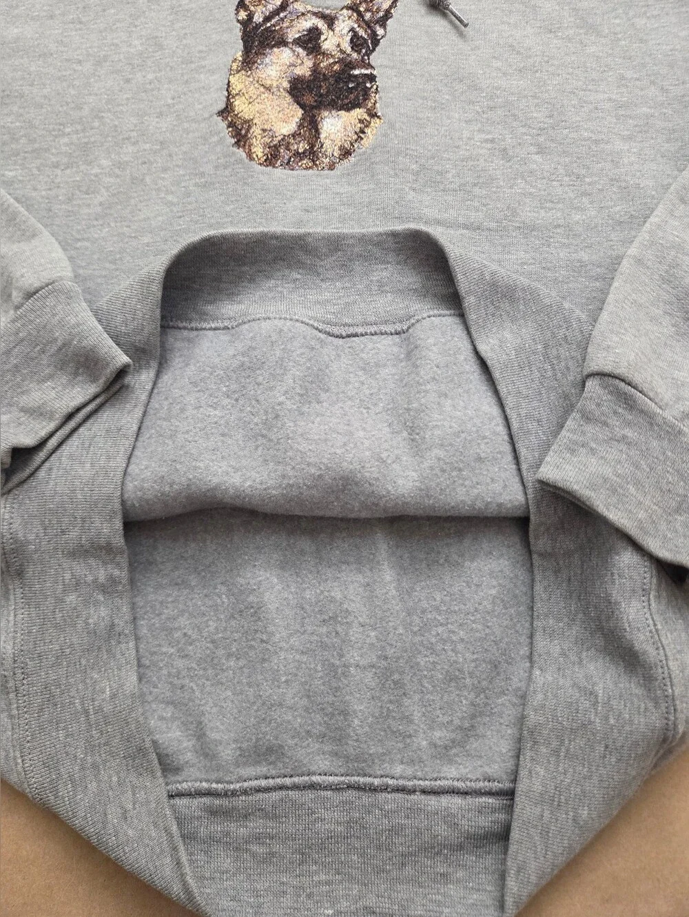 German Shepherd Gift Custom Embroidered Dog Breed Hoodie Gray Shepard Lover GSD